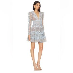 x REVOLVE Megan Mini Dress in Powder Blue